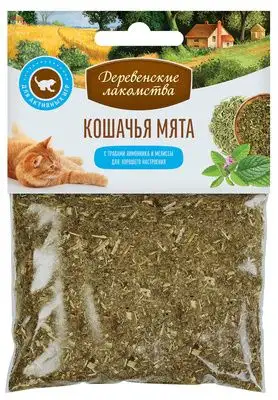 Купить Деревенские лакомства для кошек кошачья мята "Лимонник + мелисса"