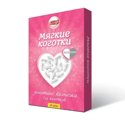 Купить cliny колпачки на когти для кошек "Мягкие коготки", прозрачные