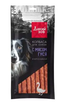 Купить titbit Дикий зов лакомство для взрослых собак колбаса с мясом гуся и брусникой