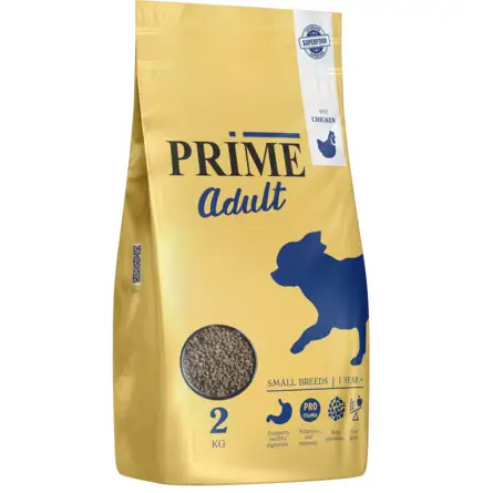 Купить prime adult small сухой корм для собак мелких пород с курицей