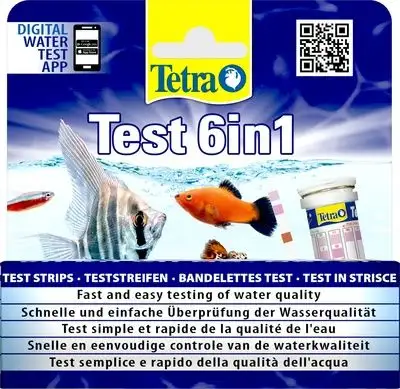 Купить tetra тест для воды 6 в 1, экспресс-полоски