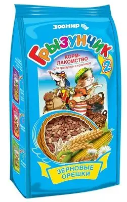 Купить ЗООМИР корм-лакомство для грызунов и кроликов "Грызунчик 2 Зерновые орешки"