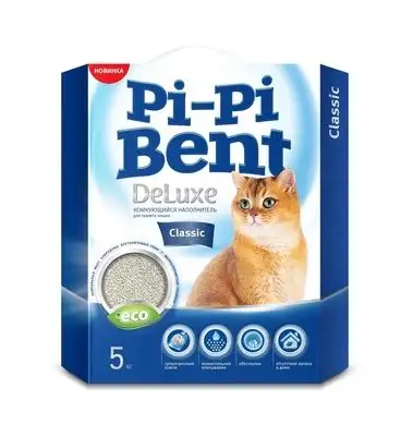 Купить pi-pi-bent Комкующийся наполнитель для кошек "Делюкс классик" (коробка)