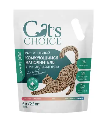 Купить cat's choice Растительный комкующийся наполнитель для кошек с ph-индикатором