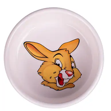 Купить mr.kranch Миска керамическая для грызунов с кроликом, белая