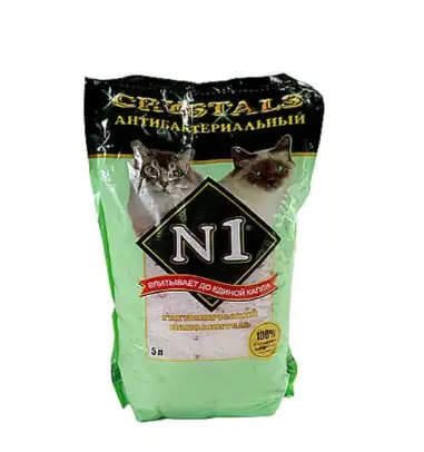 Купить n1 впитывающий силикагелевый для кошек crystals антибактериальный
