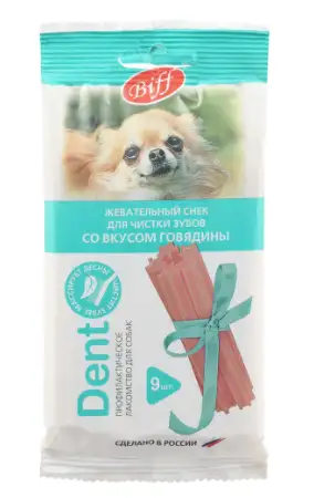 Купить titbit biff dent лакомство для собак мелких пород жевательный снек для чистки зубов со вкусом говядиной