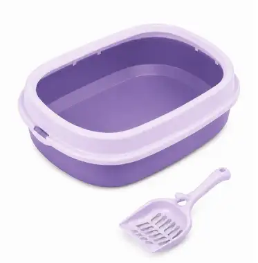 HOMECAT Frost Touch туалет для кошек с низким бортом и совком фиалковый