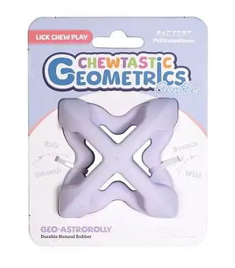 PetDreamHouse игрушка интерактивная для собак из натурального каучука Chewtastic Geometrics Geo-AstroRoll лаванда