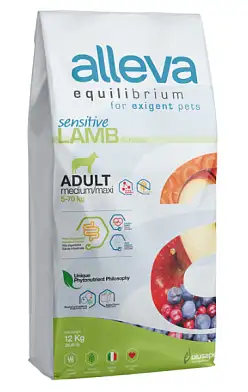 Alleva Equilibrium Sensitive Lamb & Ocean Fish Adult Medium/Maxi сухой корм для взрослых собак средних и крупных пород с ягненком и океанической рыбой