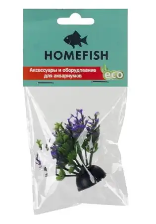 Купить homefish Кошачья лапка пурпурная растение для аквариума пластиковое с грузом