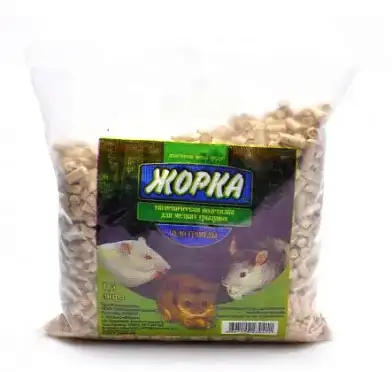 Жорка древесный наполнитель Чудо гранулы для мелких грызунов