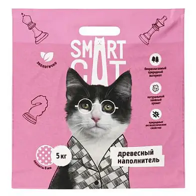 Smart Cat  древесный наполнитель для кошек (пеллеты 8 мм)