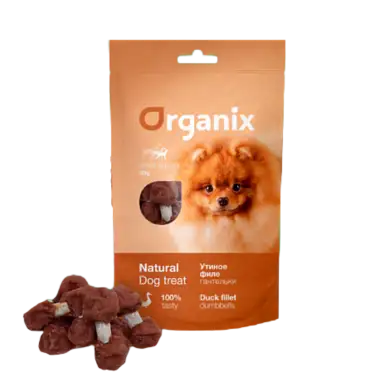 Organix лакомства лакомство для собак малых пород «Утиные гантельки» мясо 100%