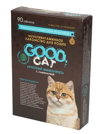 Купить good cat Мультивитаминное лакомство для кошек крепкий иммунитет с ламинарией