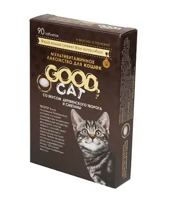 GOOD CAT Мультивитаминное лакомcтво для кошек со вкусом творога и сметаны