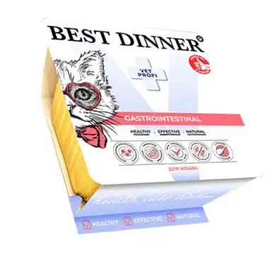 Best Dinner Exclusive Vet Profi Gastro Intestinal паштет с курицей для кошек при нарушениях пищеварения (ламистер)