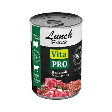 VITA PRO LUNCH  консервы для собак ягненок с бурым рисом