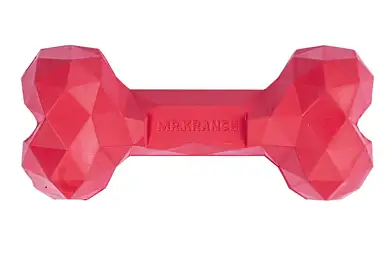 Mr.Kranch игрушка для собак Кость дентальная Diamond, красная, с ароматом бекона