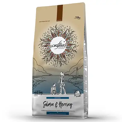 CRAFTIA NATURA сухой корм для взрослых собак миниатюрных и мелких пород с лососем и сельдью