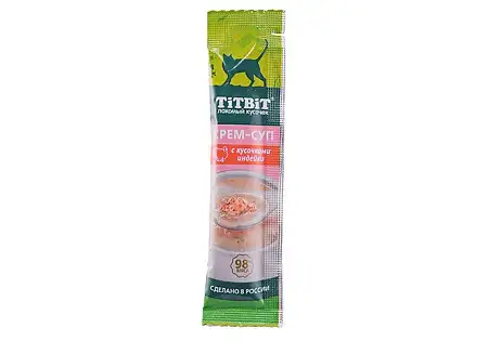 Купить titbit Лакомства для кошек крем-суп с кусочками индейки