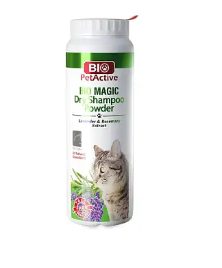 BioPetActive сухой шампунь Bio Magic Powder для кошек с экстрактом Лаванды и Розмарина