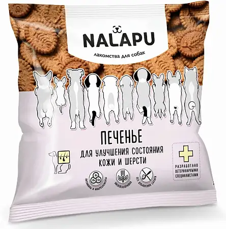 Купить nalapu лакомство для собак Печенье для улучшения состояния кожи и шерсти