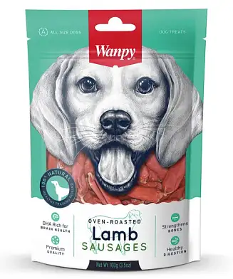 Wanpy Dog лакомство для собак сосиски из мяса ягненка