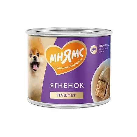 Купить Мнямс консервы для собак "красивая шерсть" (паштет из ягненка)