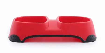 Купить nunbell миска пластиковая двойная для собак и кошек, красная