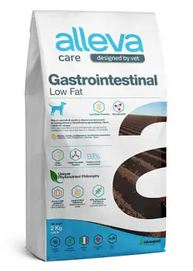 Alleva Care Dog Gastrointestinal Low Fat сухой диетический корм со сниженным уровнем жира для взрослых собак всех пород при заболеваниях ЖКТ 