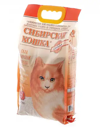 Купить Сибирская кошка наполнитель для кошек комкующийся  "оптима" 
