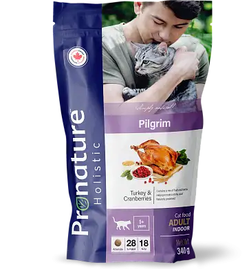 Pronature Holistic PILGRIM сухой корм для взрослых кошек, с индейкой и клюквой 