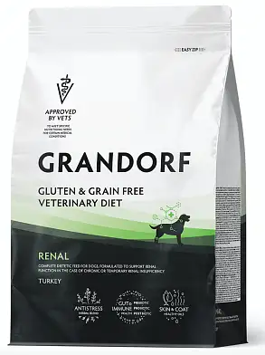 Grandorf Veterinary Diet Dog Renal полнорационный диетический корм для собак, для поддержания функций почек при ХБН