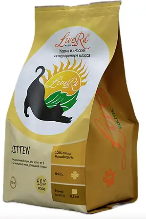 Купить livera kitten сухой корм для котят и кормящих кошек с домашней птицей